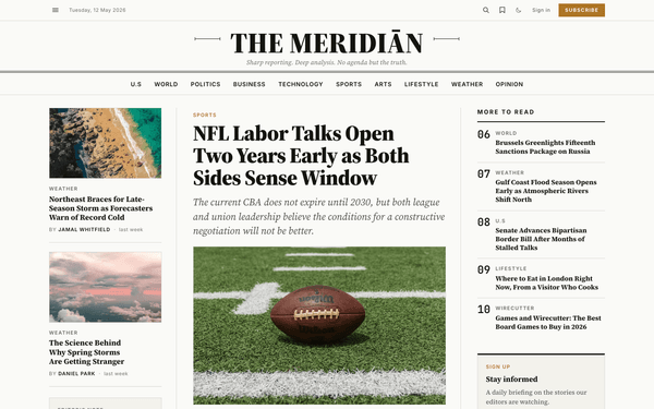 Meridian Newsprint paper palette preview