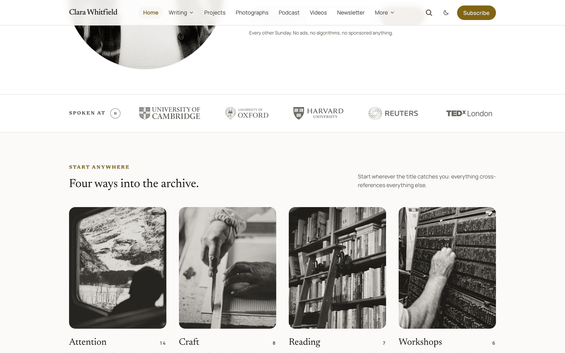 Quiet logo strip showing a row of publication and event marks beside a label
