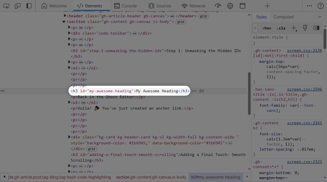 Navigate-the-DevTools-&-find-the-id-ghostcave-ghost-cms